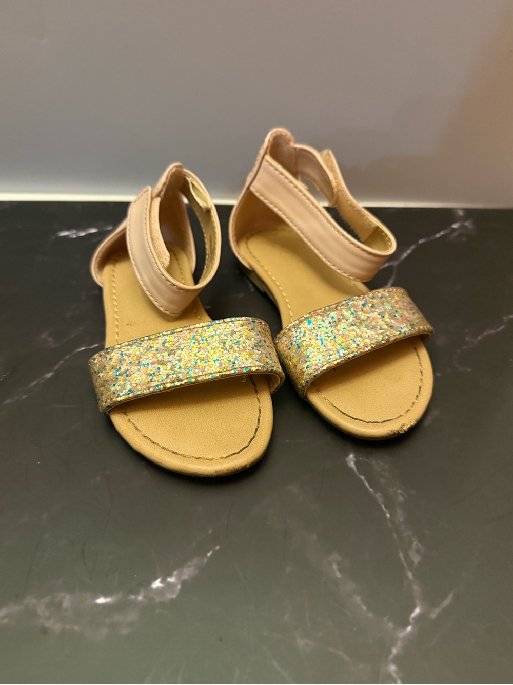 Old Navy Girls' Pink Glitter Strap Sandals